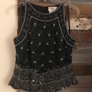 Papell Boutique Evening beaded top